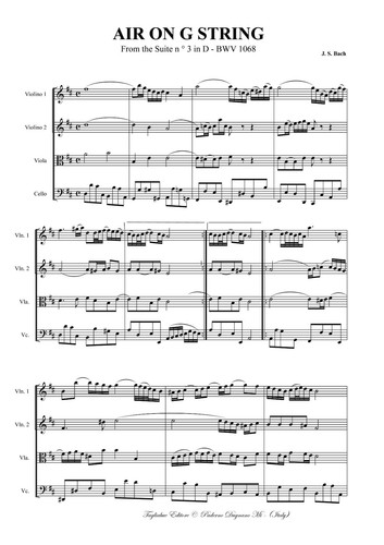 Air the string bach - the,