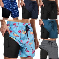 Badeshorts Schwimm Kurze Hosen Jogging Training Badehose Herren Sport trocknende