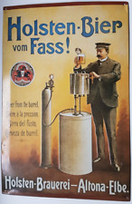 Holsten Bier vom Fass Nostalgie Blech Schild hohl-erhaben geprägt 59x39 cm Vtg.