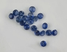 Konvolut 19x Natur Saphir Blau 2,7ct Rund Schliff 3,0mm - 3,1mm Top Farbe