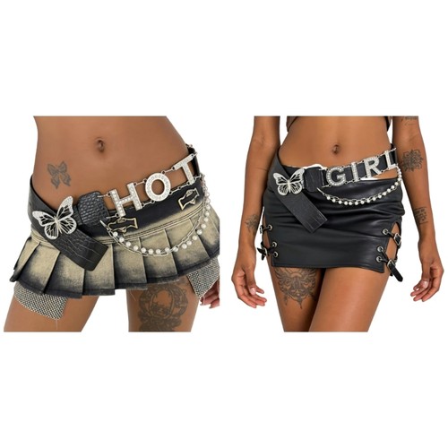 Sparkling waist chain with - waist,