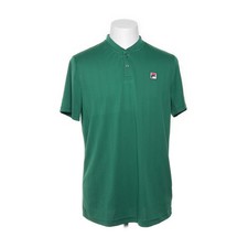 Fila, Poloshirt, Größe: L, Grün, Polyester, Einfarbig, Herren -Amr