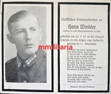 Sterbebild WWII Gefreiter