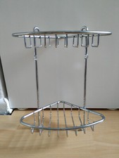 Duschregal, Eckregal mit zwei Haken, sehr gut erhalten