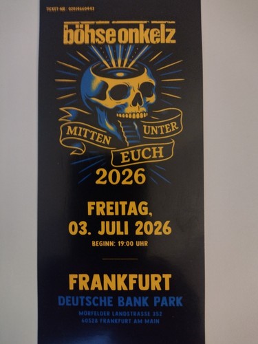 Ticket böhse onkelz mitten - böhse,