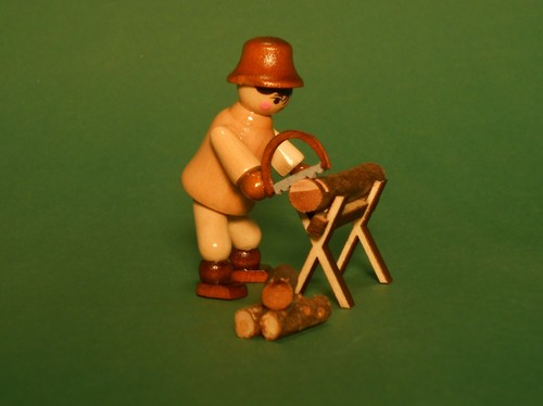 Figur holzfäller mit säge - holzfäller,