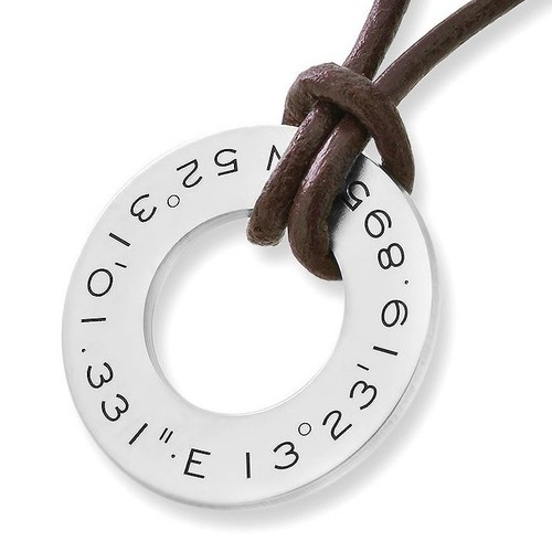 Lederkette mit 925 - , silber