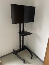 TV Ständer Standfuss mit Rollen TV Wagen Höhenverstellbar für 32"–75" mit Ablage