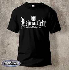 Heimatliebe ist kein Verbrechen T-Shirt Adler Motiv Patriot Deutschland Germany