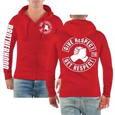 Herren Männer Kapuzenjacke Give Respect to get Respect MC Biker club Support