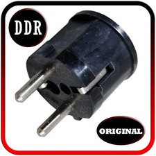 alter Gerätestecker für Steckdose Stecker Vintage 10A 16A 250V schwarz Schuko