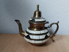 Exklusive Marokkanische Messing Teekanne | Antik | Gold | Orientalisches Design
