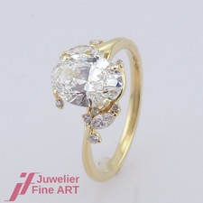 Ring - 1 CVD 2,02ct & 12 CVD
