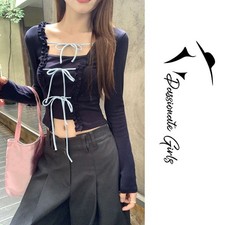 Langarm-T-Shirt mit Schleife