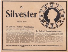 Dr. Oetker Werbung / Reklame 1910  Dr. A. Oetker -Fabrik - Bielefeld