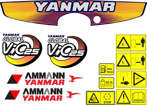 Yanmar vio bagger aufkleber - vio, 25