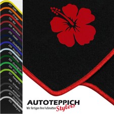 Fußmatten DRUCK HIBISKUS für Nissan Micra Cabrio C+C K12 2005-2010