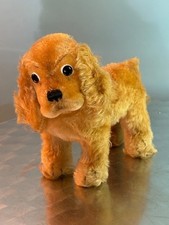 wunderschöner Original Steiff Hund Cockie mit Knopf im Ohr 1960er Jahre Mohair