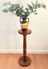 Handgeschnitzte Vintage Holz Blumensäule Holzsäule Dekosäule für Pflanzen