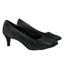 Peter Kaiser Damen Pumps Gr.36 Grau Silber Metallisch Absatz Spitz Klassisch 
