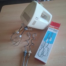 Krups 3 mix Retro Handmixer mit Quirle und Knethaken.