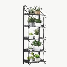 5 Etagen Klappregal Faltregal Eisen Regal klappbar faltbar schwarz Vintage Stil 