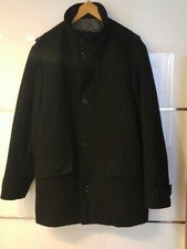 Schurwoll Mantel Schwarz Von