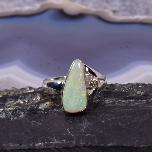 Edelopal ring 925er - ring,, silber