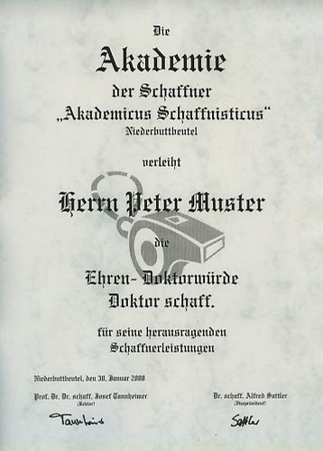 Diplom urkunde ehren doktor - diplom,