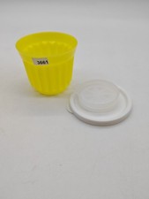 Tupperware Puddingförmchen mit je zwei Deckeln, ca. 7,5 cm Durchmesser orange