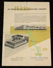 Anton Panhans Werkzeug - und Maschinenfabrik ,Werbeblatt 1958