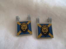 LEGO Ritter Burg 6098/6091: 2335 2x Löwenritterflagge" ohne Abbrüche!