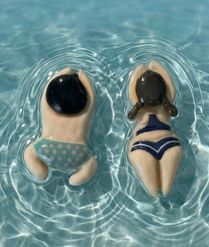 Lustige badefigur schwimmer - badefigur,