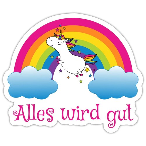 Regenbogen einhorn alles wird - alles,