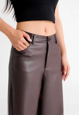 Damen Hose Kunstlederhose