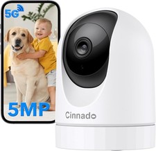Cinnado 5MP Baby Monitor with Camera - 5G/2.4GHz Indoor Security Cameras, WiF...