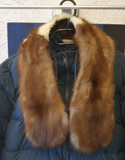 Stola Schal -  Marder  Echtpelz - ca. 120 cm mit Verschlüssen