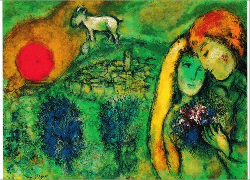 Kunstkarte marc chagall die - marc,
