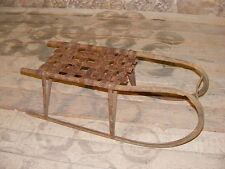 antiker alter Kinder Metall  Schlitten Rodel ANTIK Deko