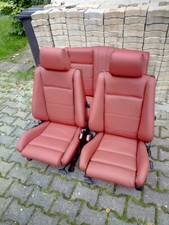 BMW e30 Cabrio Sitzbezüge vorne und hinten (BMW Nappa Cardinalrot) Farbcode 0296