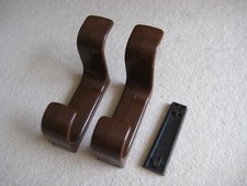 HEWI   2 alte große braune  Kleiderhaken Garderobenhaken Wandhaken   Vintage