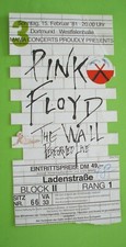 Alte Eintrittskarte Pink Floyd - The Wall - Westfalenhalle 15. Februar 1981
