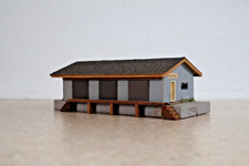 H0 Güterschuppen Eigenbau (?) um 1960 - Karton/Holz