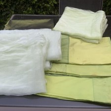 Dekostoffe Hellgrün Organza Taft