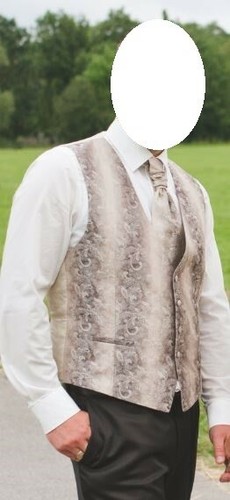 Hochzeitsweste plastron - +,