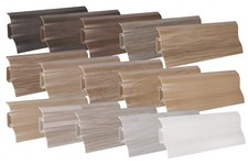 ab 10 Meter - Sockelleisten Laminat 52x28mm Fußleisten Kunststoff mit Kabelkanal