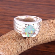 Natürlich Feuer Opal & Cz Mit