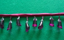 25m Franse Borte mit Perlen