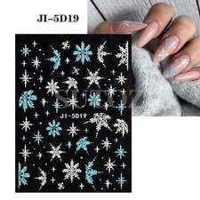 3D Nagel Sticker Winter Schneeflocken Aufkleber