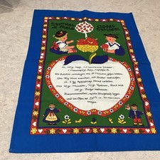 Stoffhandtuch mit Apfelstrudel Rezept Geschirrtuch  Strudel di mele Südtirol 